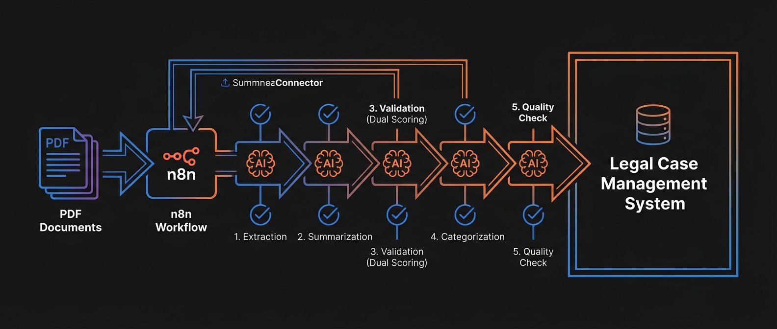 n8n specialist: AI-gestuurde juridische documentverwerking