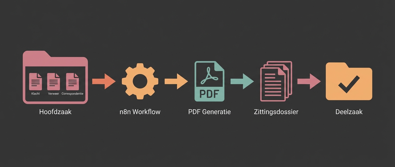 Data flow diagram - ZaakSysteem automatisering - ZaakSysteem integratie - automatische zittingsdossiers